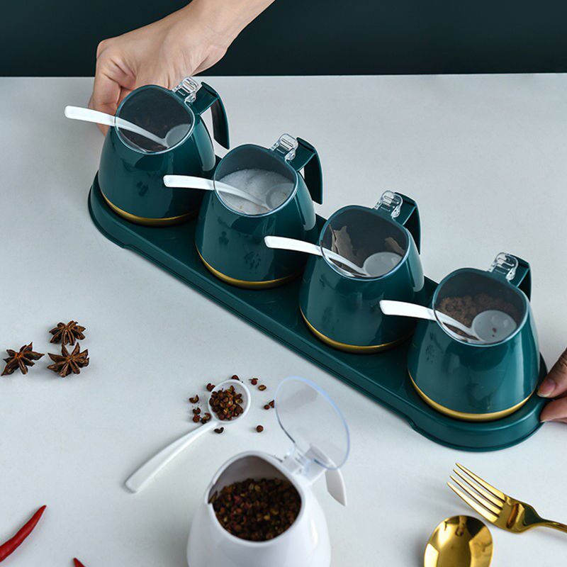 Kitchen seasoning jar household doggerel seasoning bottle set combination seasoning jar sugar flavor seasoning box