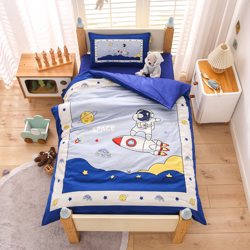 Elementary School Students' Naptime Quilt Three-Piece Set Dormitory Nap Bedding 70*170 Spliced Bedding Set