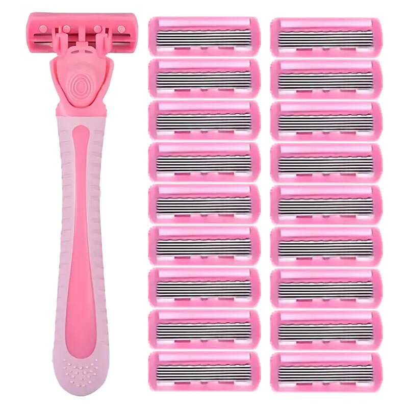 New Women's Manual Six-Layer Razor, Men's Safety Razor, Sharp and Anti-Scratch Razor Blades