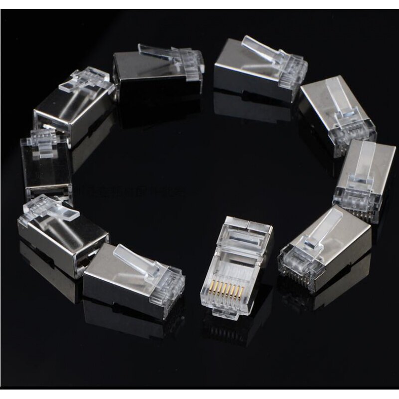 Internet Crystal Head Super 6 Shields Crystal Heads RJ45 Crystal Heads Six Types one thousand trillion Mesh Routes Crystal Heads 1000