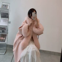 Модная демисезонная куртка, длинное шерстяное пальто, в британском стиле, в корейском стиле, коллекция 2021, средней длины, в стиле Шанель