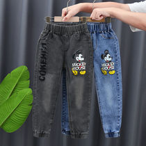 Boy Pants Casual Children Spring Autumn Jeans Young Boy Pants Baby Pants Baby Foreign Air Trendy New Child Clothing Tide