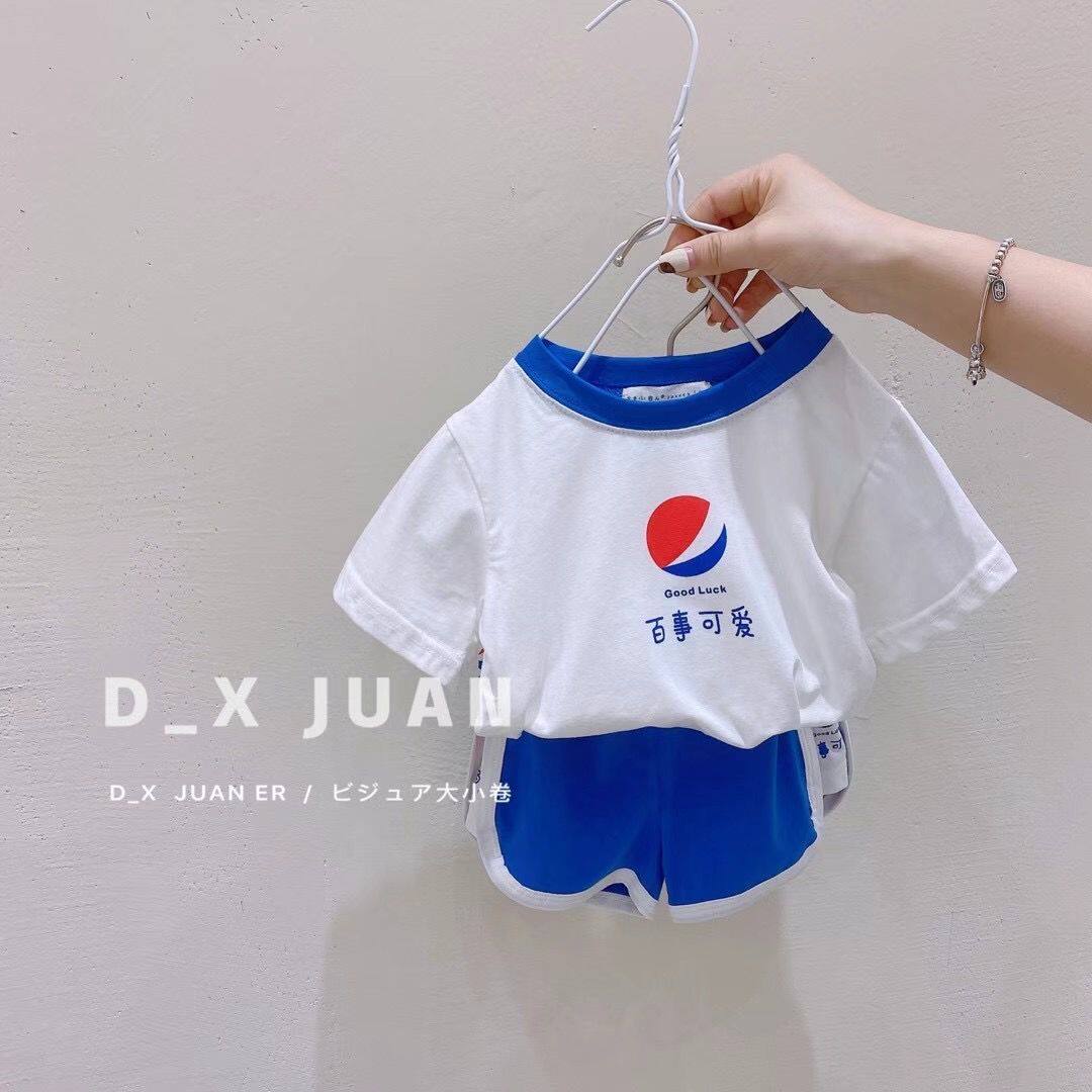 Children's Summer Summer Clothes 2022 new Korean edition of baby fruit pure cotton shorts suit