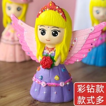 Paint Drawing Handmade Diy Gypsum Childrens Squares Pendulum to Paint Ceramic Upper Color Graffiti Doll Painted