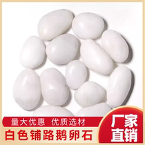 Hubei white cobblestone paving white small stone garden landscape pebble flower pot natural courtyard landscaping
