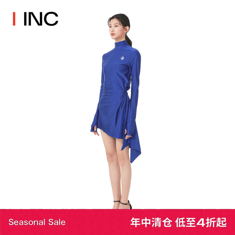 [Discount] Coperni Spring/Summer High Neck Draped Mini Dress for Women Iincboutique