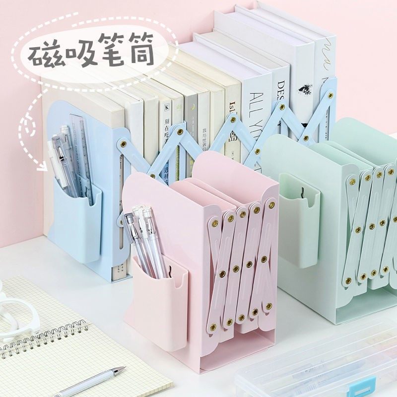 With table Learning Supplies Shelf Reading Shelf Learning Supplies Pen Holder with desktop clip Bookbinder retractable Jane