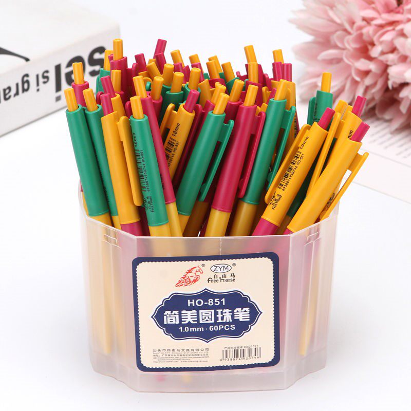Price Press Ballpoint Pen Office Black Blue Student Atompen Ad Express Oil Pen Change Roll Press Pen