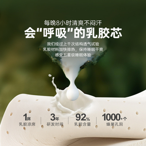 【预售】泰国进口乳胶凉席 1.5m1.8m夏季透气 可机洗乳胶凉垫