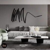 Минималистичный настенный диван, современная подвеска, легкий роскошный стиль