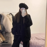 Черная бархатная демисезонная куртка, коллекция 2023, премиум класс, подходит для подростков, увеличенная толщина