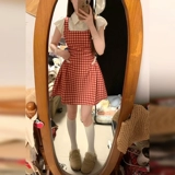 Милый красный комплект, летнее платье, летние подтяжки, мини-юбка