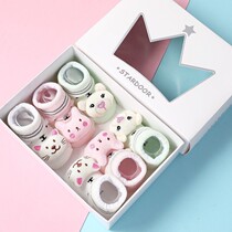 Baby socks gift box A quality gift box baby spring and summer cute socks toddler non-slip breathable floor socks