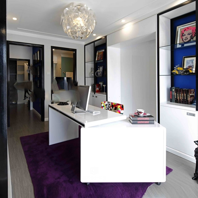 Lacquer boss table beauty salon table modern minimalist negotiation table computer table light luxury front desk reception desk customization