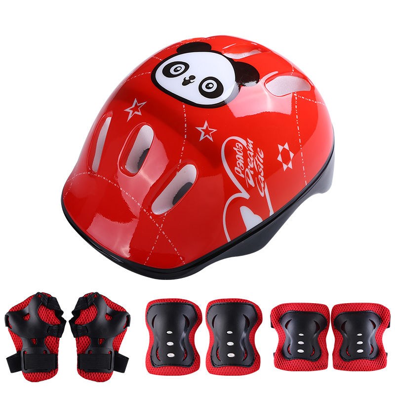 Children's roller skating protective gear set children's sheath skating shoes knee protection anti-fall knee protection helmet skating bicycle