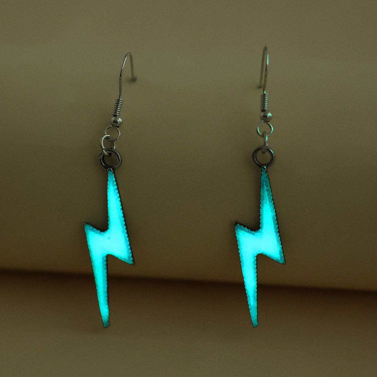 Creative Luminous Lightning Bolt Earrings Edgy Punk Thunder Jewelry for Women