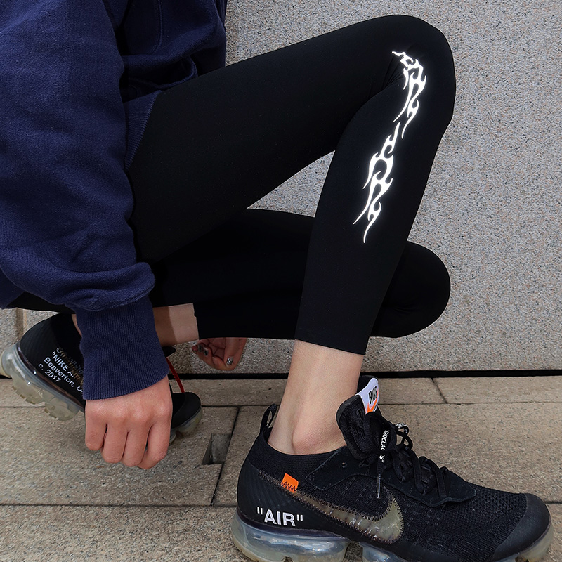 Upper Sen Black Shark Skin Inner Lap Pants Woman Outside Wearing Spring Autumn Summer Thin and thin leg pressure to collect hip and hip Barbie yoga