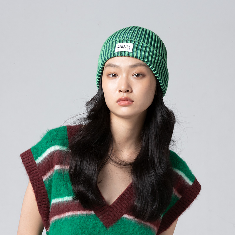 Shangsen faction color cold hat basic autumn and winter American retro big head circumference cold hat showing face small men and women knitted hat