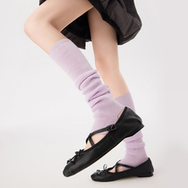 Shangsen foot-stepping socks set thin summer womens socks with small leather shoes ballet style leg covers ballet socks sets thin pile socks