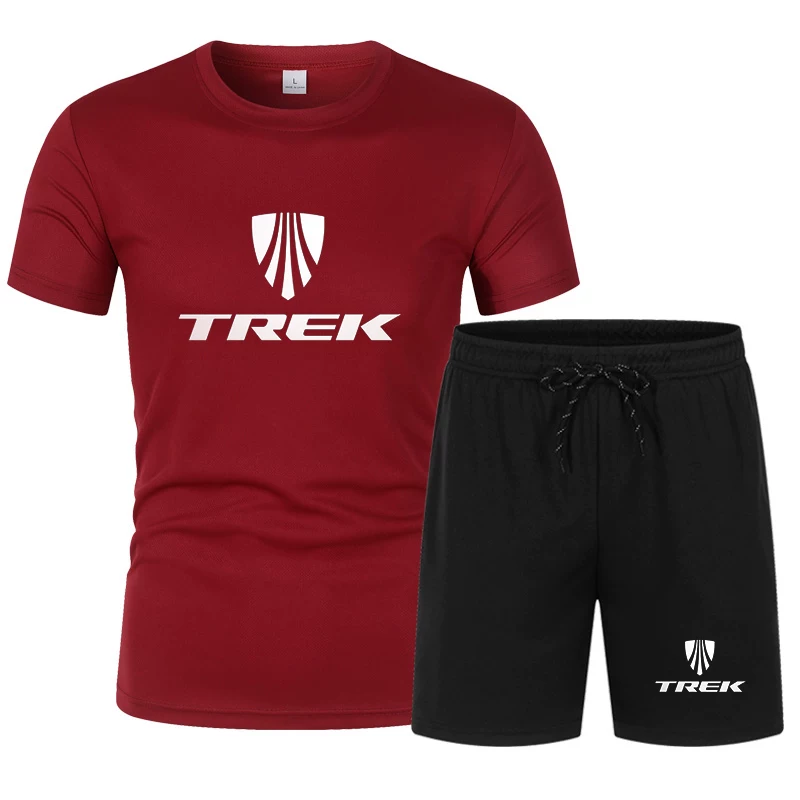 [TREK mountain bike men's summer T-shirt shorts suit]