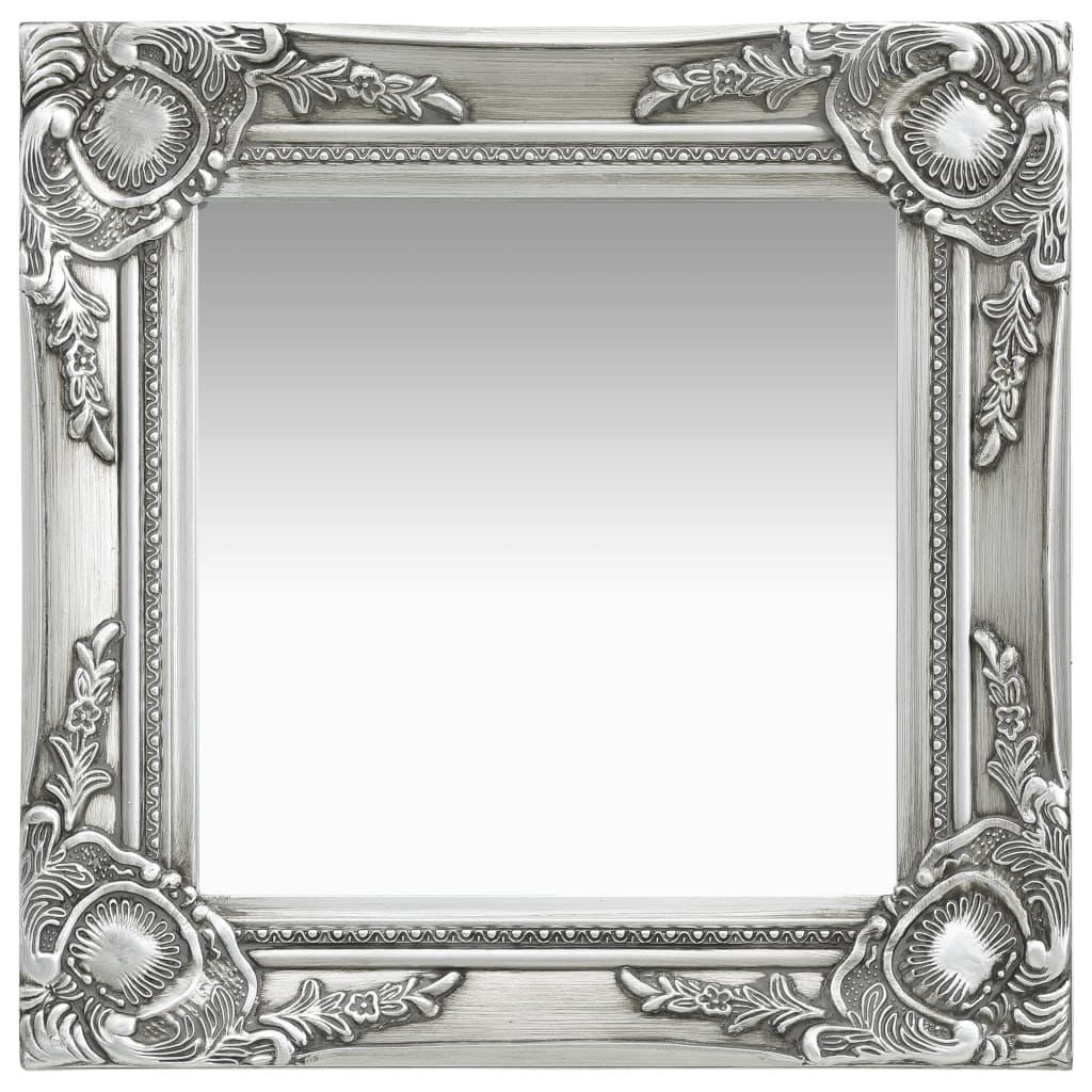 European style wall mirror 40x40 cm silver powder room mirror photo desktop wall mounted makeup mirror Australia