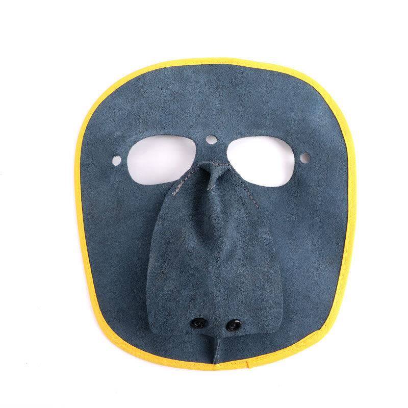 Cow Leather Electro-welded mask Face Light Wearing type argon arc welders Full face anti-baking face Burnproof welcombe shield elastic band