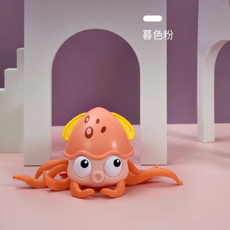 Watermelon RedElectric Induction Crab music Cool lighting automatic Induction Obstacle avoidance interaction Parenting children Toys Tiktok Same
