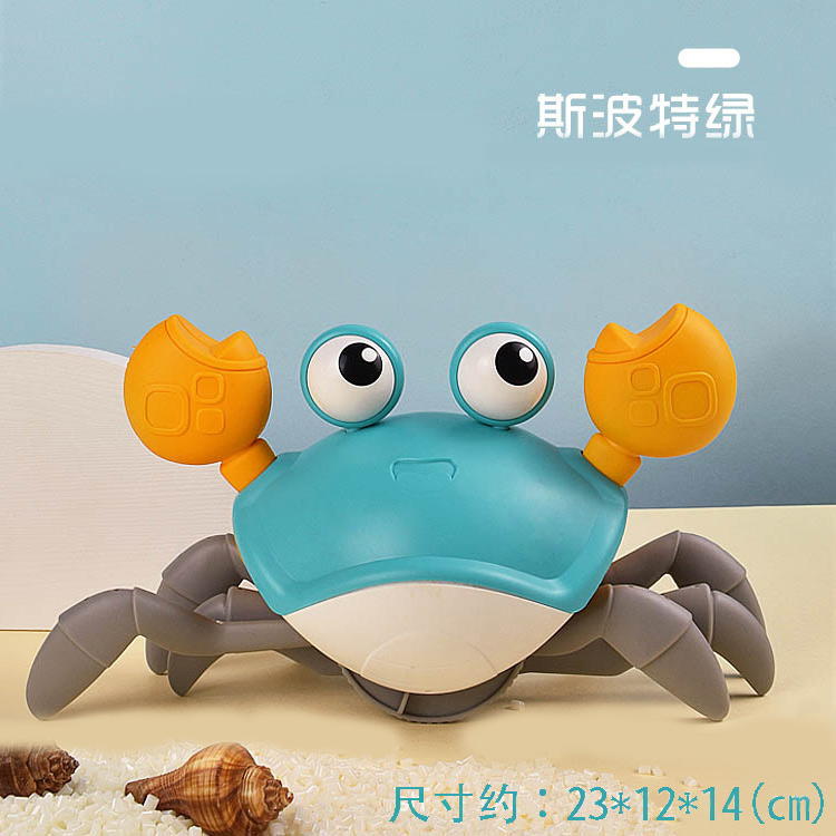 Blue LakeElectric Induction Crab music Cool lighting automatic Induction Obstacle avoidance interaction Parenting children Toys Tiktok Same