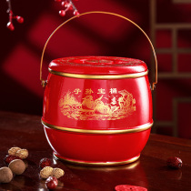 Mahogany Descendants Bucket Wedding Dowry Supplies Collection New Wedding Three-piece Set for Women and Toilets for Wedding Celebrations