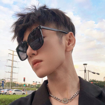 GM black frame sunglasses for men trendy high-end colored lenses polarized sun protection UV protection sunglasses