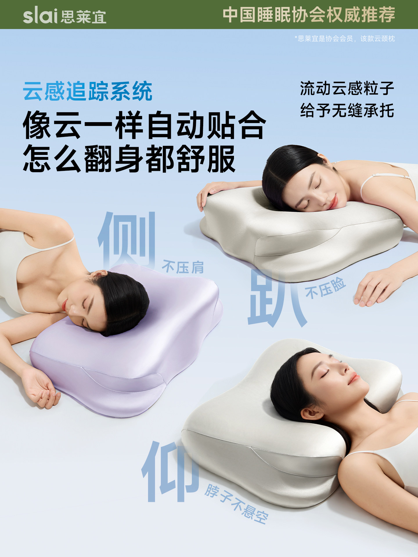 Silaiyi Pillow for Cervical Spine Protection, Sleep Aid, Cervical Spine Special Pillow, Neck Pillow, Single Memory Foam Pillow, Pillow Core for Adults