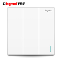 TCL Legrand switch socket panel Shidian white three-open single-control with fluorescent three-position single-pole power supply 86 type