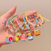 Little girl knocks on cute cartoon series handmade beaded bracelet accessories for girls 2023 new style bracelets versatile bracelets
