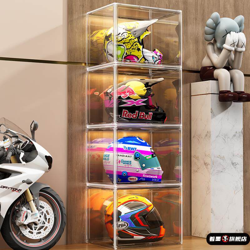 Purchase Product: Helmet Storage Cabinet, Home Helmet Display Case, Motorcycle Equipment, Helmet Rack, Biker