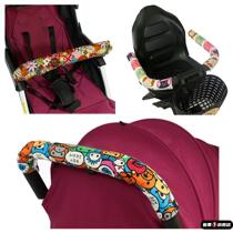 Stroller handle protector Velcro stroller armrest cover fine-grained protective cover mildew-proof breathable canvas replacement