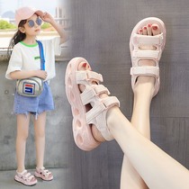 Japanese girls sports sandals summer new childrens shoes girls shoes soft sole in the big boy fashion beach shoes