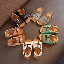 Japan 2022 new parent child soft slippers summer boy sandals in large childrens shoes anti - slip girl beach shoes