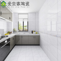 300x600 bright kitchen toilet wall porcelain waist line 300x300 non-slip wear-resistant floor tile modern simplicity