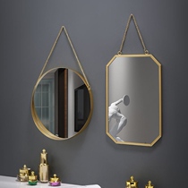 Bathroom special mirror Nordic style wrought iron bathroom bathroom dormitory dressing mirror wall hanging eyelash shop wall hanging