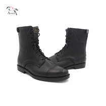 Lace-up cowhide equestrian short boots riding boots obstacle boots mens and womens equestrian boots equestrian clothing equestrian harness supplies