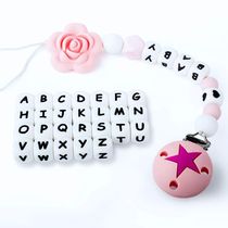 10pcs 12mm Silicone Letter Beads English Alphabet Silicone B