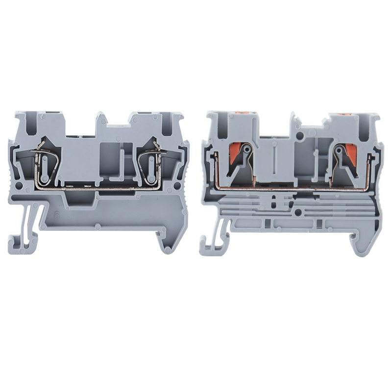 PT flame retardant direct plug - in terminal ST2 5 screw - free spring guide - rail terminal block