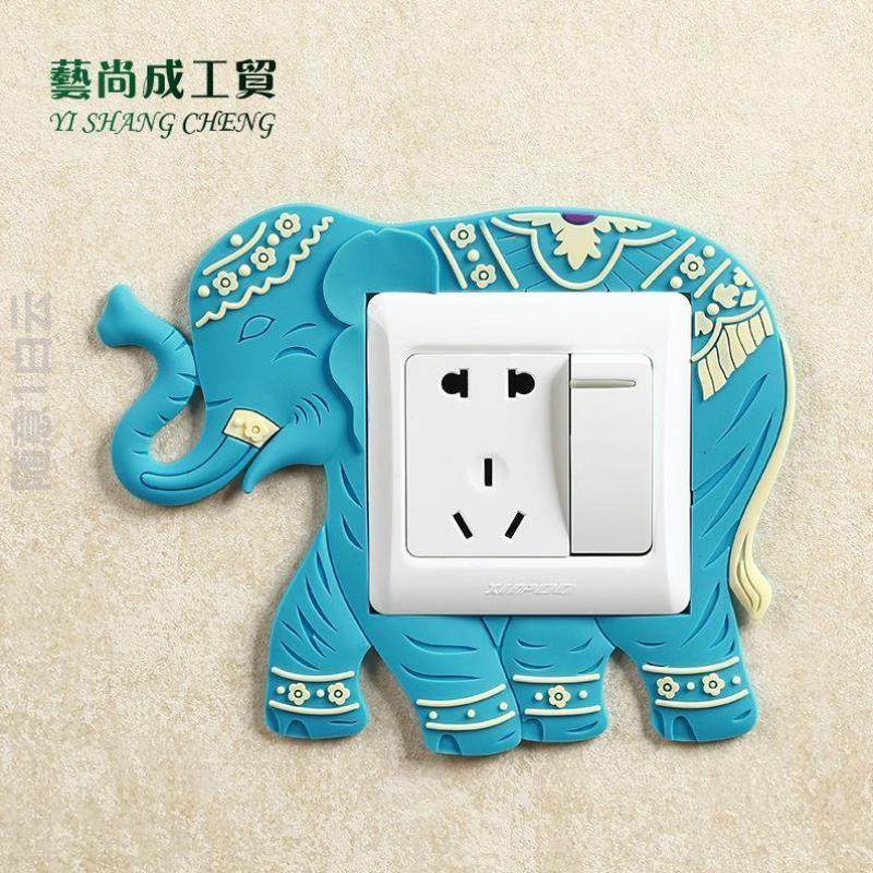 Switch Patch Wall Sticker lamp 3D Solid minimalist minimalist modern night light wall sticker socket Decorative Switch Protective Sleeve Living Room-Taobao