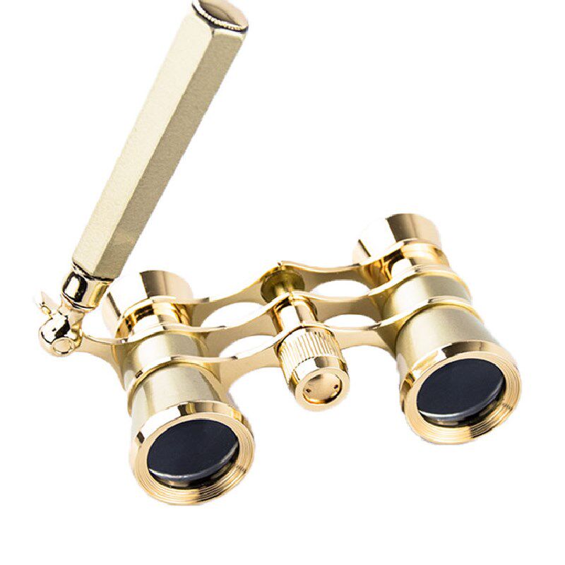 High-power high-definition binocular drama mirror drama 3 25 low-power portable children's metal retro glasses concert