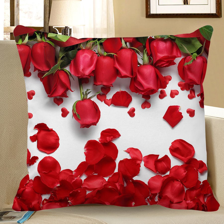 Holding pillow cover 50x50 Wedding Dining Room Sofa Hug Pillow Back Cushion Flower Cushions Bedside Car With Waist Cushion Sofa Guest