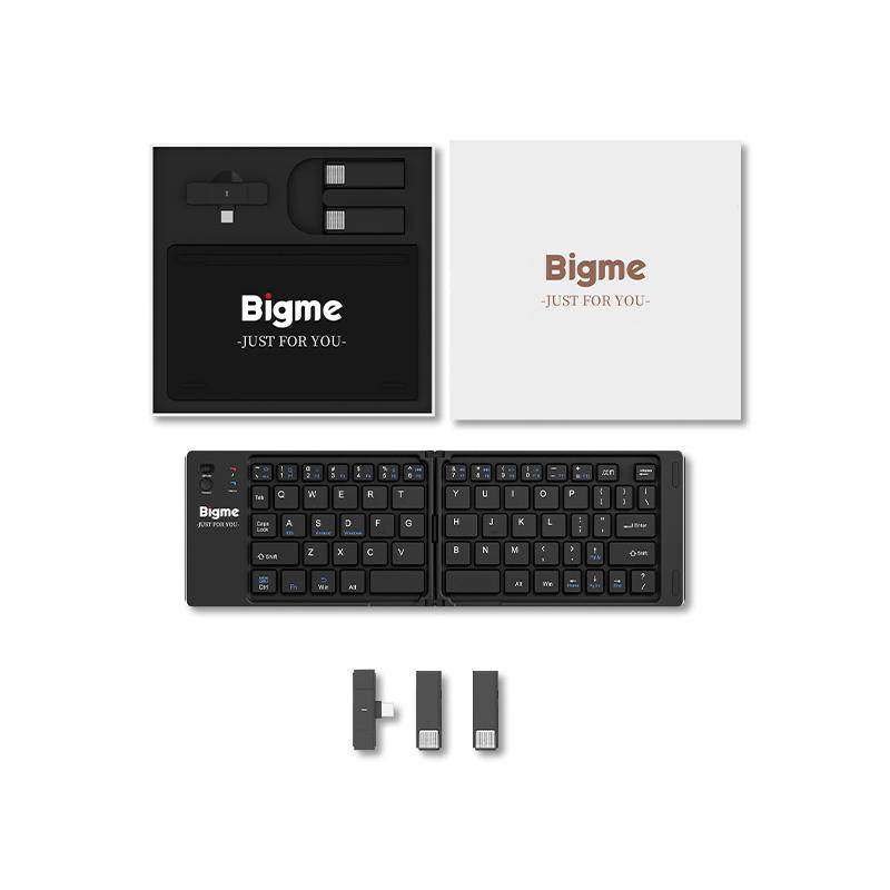 Wireless Bluetooth Foldable Keyboard, Portable, Silent, Stylish, Suitable for Office and Home Use, Lightweight and Portable Keyboard Microphone Set