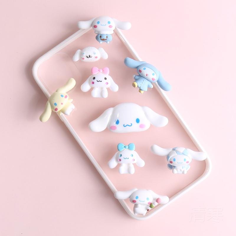 Handmade Diy Cream Glued phone protective shell Decorative Material Bag Cartoon Cute Big Ear Dog Paparazzi Jade Gui Dog Accessories