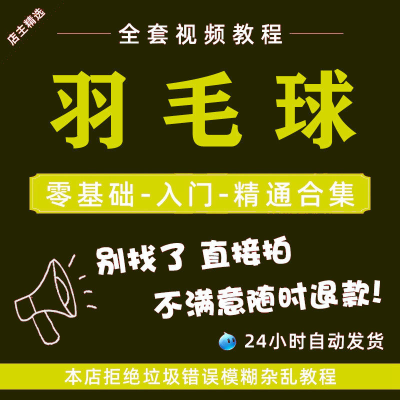 Badminton video tutorial introduction self-study badminton sports teaching course training graded tactics collection