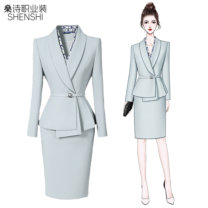 Autumn Professional Women's Suits, Elegant and Capable, Suitable for Sales Assistants, Front Desk Staff, Jewelry Stores, and Beauty Salons Workwear