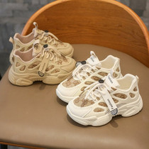 Hong Kong Girl Sneakers Breathable Girl Little White Shoes 2022 New Summer Kids Non-slip Running Old Daddy Shoes